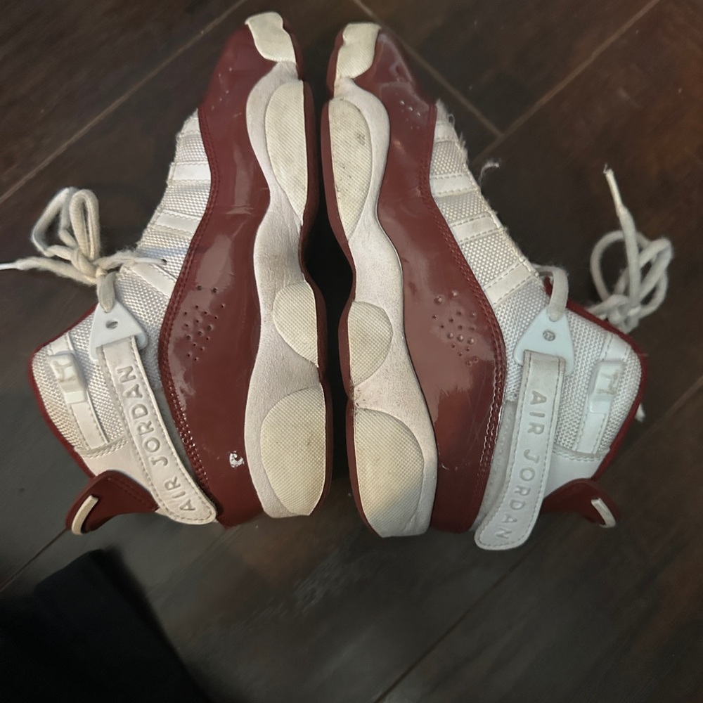 Air Jordan Red and White Sneakers